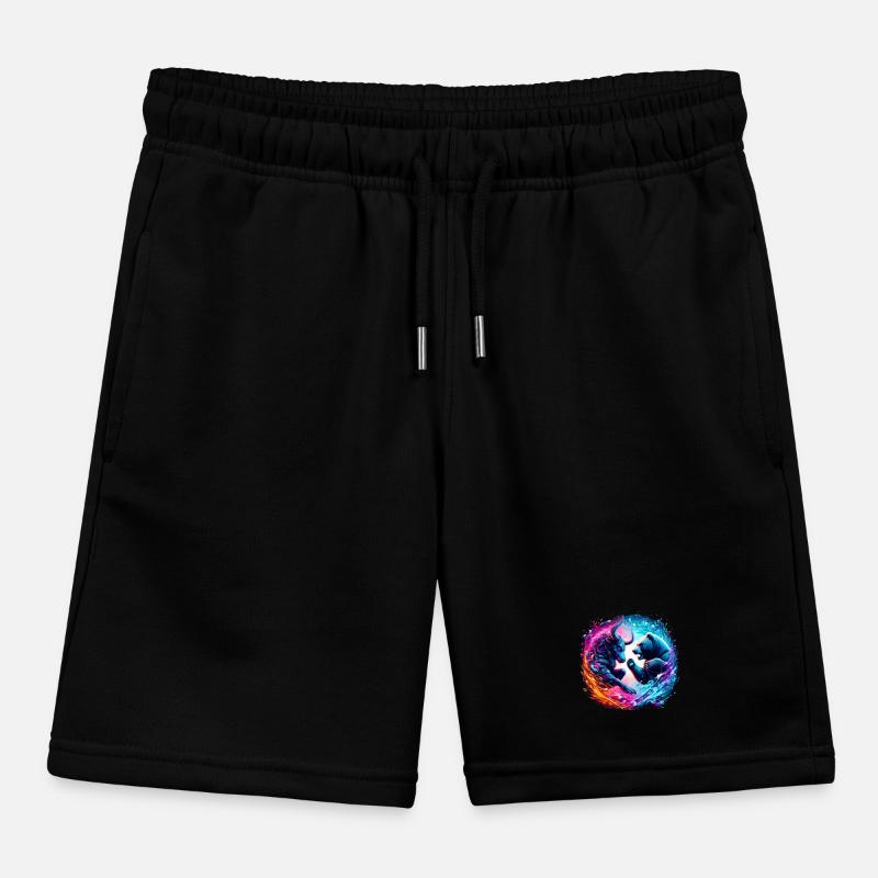 Bull vs Bear Exchange Battle Kids Organic Sweat Shorts by Stanley/Stella