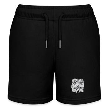 v8 Kolben Motor Symbol Kunst Illustration Logo - Kinder Organic Joggingshorts Mini Bolter von Stanley/Stella - Schwarz - Vorne