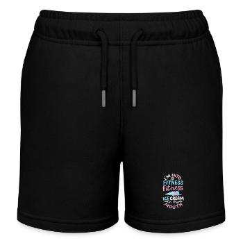 Eis - Fitness - Kinder Organic Joggingshorts Mini Bolter von Stanley/Stella - Schwarz - Vorne