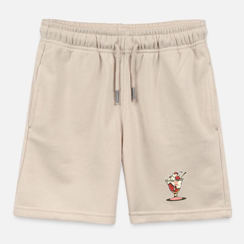 Dessin de coupe glacée Short de jogging enfant bio Stanley/Stella
