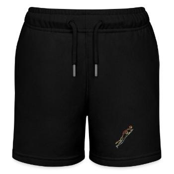 Torwart Skizze - Kinder Organic Joggingshorts Mini Bolter von Stanley/Stella - Schwarz - Vorne