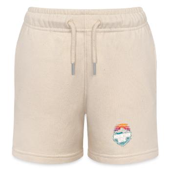 Energetic Mountains and Sunset - Kids Organic Sweat Shorts by Stanley/Stella - soft Ecru - Front