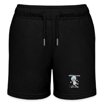 Drollige Kuh Als Astronaut Milchstrasse Weltall - Kinder Organic Joggingshorts Mini Bolter von Stanley/Stella - Schwarz - Vorne