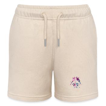 Flugzeug Steampunk - Kinder Organic Joggingshorts Mini Bolter von Stanley/Stella - Natur - Vorne