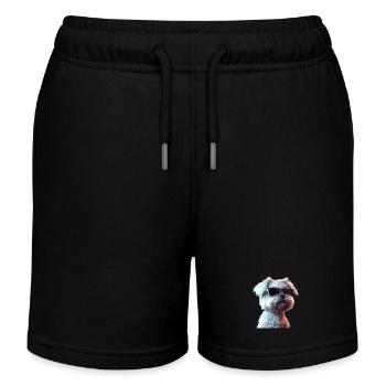 Maltais Petit Chien Maltais Amour Doux Maltais - Short de jogging enfant bio Stanley/Stella - noir - Devant