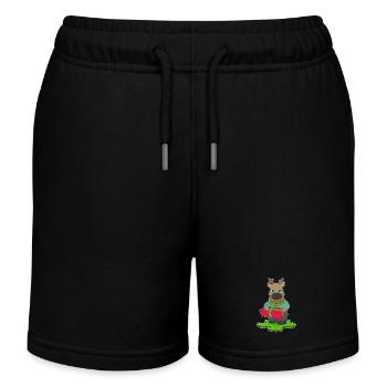 Rentier Weihnachten Paket - Kinder Organic Joggingshorts Mini Bolter von Stanley/Stella - Schwarz - Vorne