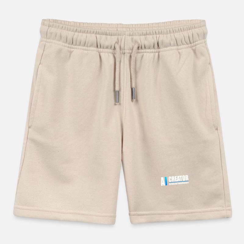 AI Creator Artificial Intelligence Enthusiast Kids Organic Sweat Shorts by Stanley/Stella