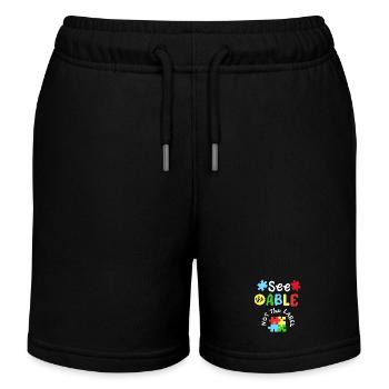 Autismus Bewusstsein SPED Lehrer - Kinder Organic Joggingshorts Mini Bolter von Stanley/Stella - Schwarz - Vorne