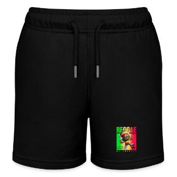 Reggae ma thérapie Rastaman - Short de jogging enfant bio Stanley/Stella - noir - Devant