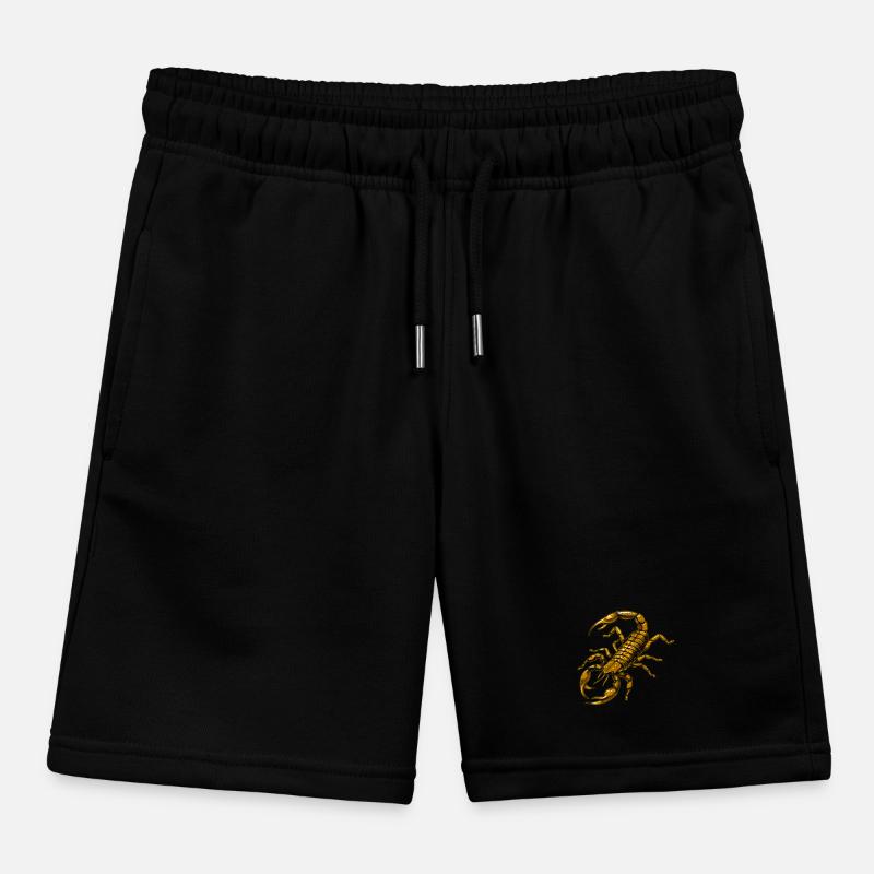 Scorpio Arachnids Scorpion Funny Scorpions Kids Organic Sweat Shorts by Stanley/Stella