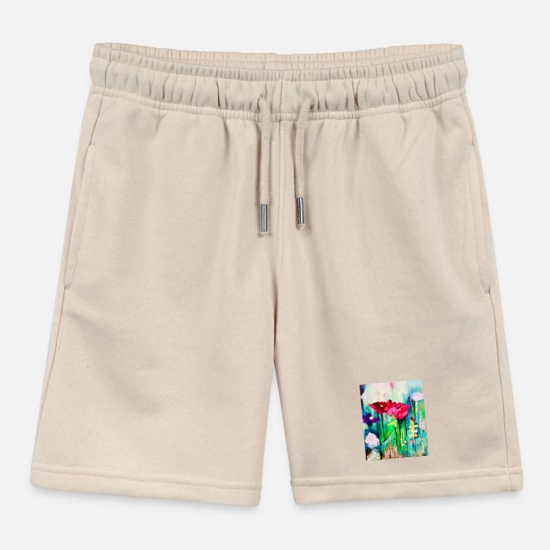 Aquarellblumen im Farbmeer Kinder Organic Joggingshorts Mini Bolter von Stanley/Stella