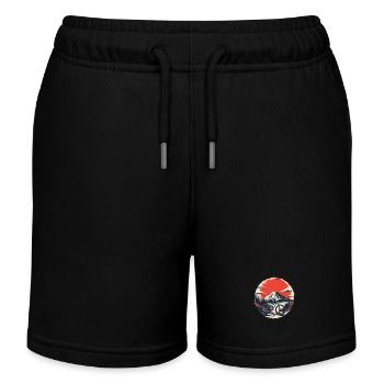 Mountain bikers - Kids Organic Sweat Shorts by Stanley/Stella - black - Front