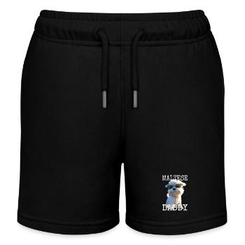 Maltais Papa Papa Fête des Pères Papa Mignon Maltais - Short de jogging enfant bio Stanley/Stella - noir - Devant