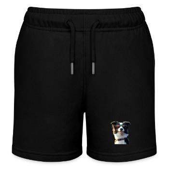 border collie chien amoureux chiot mignons collies - Short de jogging enfant bio Stanley/Stella - noir - Devant