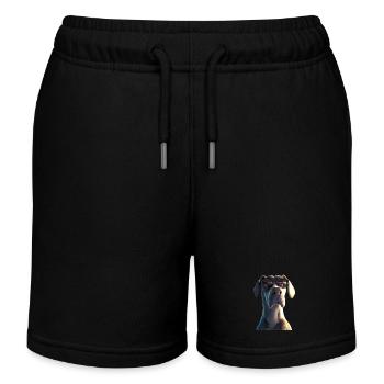 Great Dane Hatz Male Saupacker Great Dane - Kids Organic Sweat Shorts by Stanley/Stella - black - Front