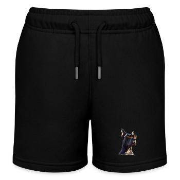 Great Dane Hatz Male Saupacker Great Dane - Kids Organic Sweat Shorts by Stanley/Stella - black - Front