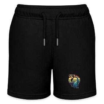 Brachiosaurus 7 ans 7e anniversaire Cadeau - Short de jogging enfant bio Stanley/Stella - noir - Devant