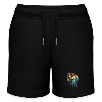 Brachiosaurus 8 Jahre 8. Geburtstag Geschenk - Kinder Organic Joggingshorts Mini Bolter von Stanley/Stella - Schwarz - Vorne