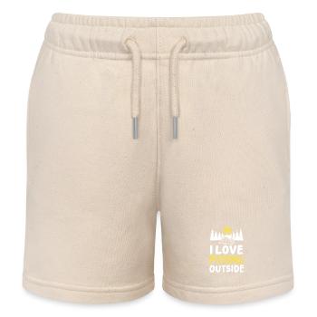 Camping Camper - Kinder Organic Joggingshorts Mini Bolter von Stanley/Stella - Natur - Vorne