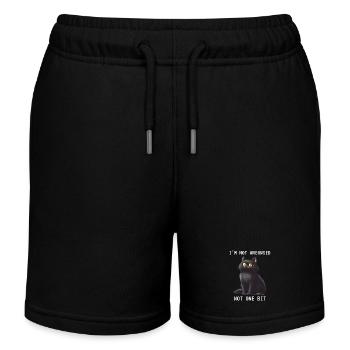 I'm Not Ameowsed Grimmige Katze Pixelart Pixel - Kinder Organic Joggingshorts Mini Bolter von Stanley/Stella - Schwarz - Vorne