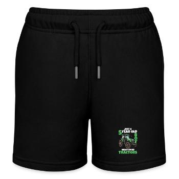 5 Jahre Traktor Junge 5. Geburtstag Geschenk - Kinder Organic Joggingshorts Mini Bolter von Stanley/Stella - Schwarz - Vorne