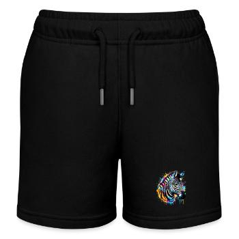 Zebra - Kids Organic Sweat Shorts by Stanley/Stella - black - Front
