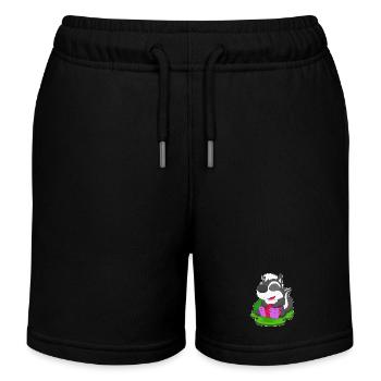 Stinktier Weihnachten Paket - Kinder Organic Joggingshorts Mini Bolter von Stanley/Stella - Schwarz - Vorne