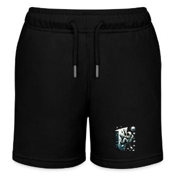 Astronaute de bloc Astronaute Astronaute Cadeau - Short de jogging enfant bio Stanley/Stella - noir - Devant