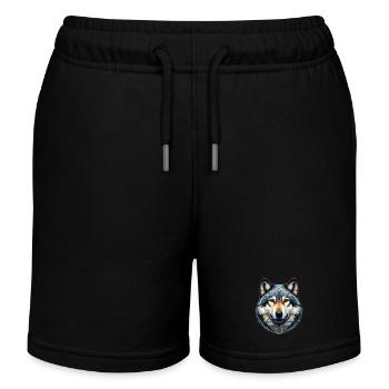 Wolf - Kinder Organic Joggingshorts Mini Bolter von Stanley/Stella - Schwarz - Vorne