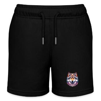 Wolf - Kinder Organic Joggingshorts Mini Bolter von Stanley/Stella - Schwarz - Vorne