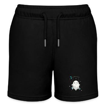 Fröhlicher Geist auf der Schaukel mit Sterne - Kinder Organic Joggingshorts Mini Bolter von Stanley/Stella - Schwarz - Vorne