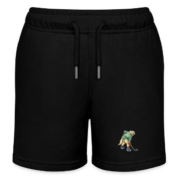 Labrador Hockey Hockey Sticks - Kids Organic Sweat Shorts by Stanley/Stella - black - Front