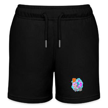 10th Birthday Motif Mermaid - Ten - 10 Years - Kids Organic Sweat Shorts by Stanley/Stella - black - Front
