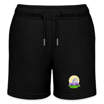 Wolf Car - Kids Organic Sweat Shorts by Stanley/Stella - black - Front