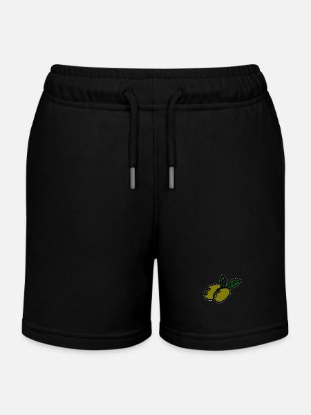 Deux olives - Short de jogging enfant bio Stanley/Stella - noir