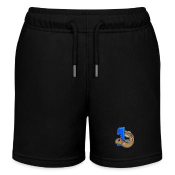 Zahl 1 Nummer Eins - Aal Fische Motiv - Kinder Organic Joggingshorts Mini Bolter von Stanley/Stella - Schwarz - Vorne