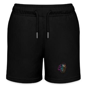 American Footballer Strichzeichnung - Kinder Organic Joggingshorts Mini Bolter von Stanley/Stella - Schwarz - Vorne