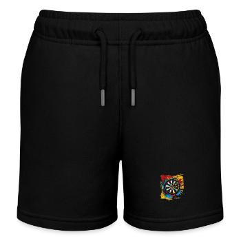 Dartboard Graffiti - Kids Organic Sweat Shorts by Stanley/Stella - black - Front