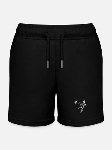 Breakdance garçon dessin - Short de jogging enfant bio Stanley/Stella - noir