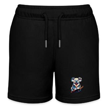 Koala - Kinder Organic Joggingshorts Mini Bolter von Stanley/Stella - Schwarz - Vorne