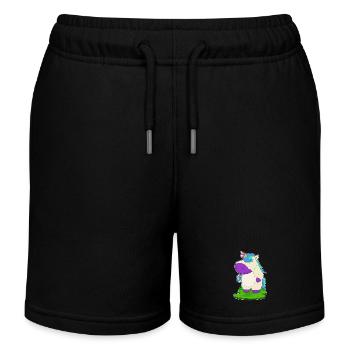 Unicorn Volleyball Player Volleyball - Kids Organic Sweat Shorts by Stanley/Stella - black - Front