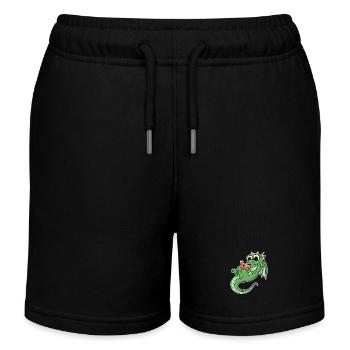 Dragon Books Book Reading - Kids Organic Sweat Shorts by Stanley/Stella - black - Front