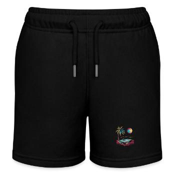 Billard Steamwave - Short de jogging enfant bio Stanley/Stella - noir - Devant