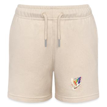 Taube Weiß Frieden Peace Ringeltaube Weiße Tauben - Kinder Organic Joggingshorts Mini Bolter von Stanley/Stella - Natur - Vorne