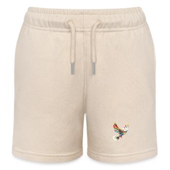 Taube Weiß Frieden Peace Ringeltaube Weiße Tauben - Kinder Organic Joggingshorts Mini Bolter von Stanley/Stella - Natur - Vorne