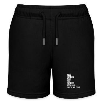 Les coureurs lents donnent une bonne image aux coureurs - Short de jogging enfant bio Stanley/Stella - noir - Devant
