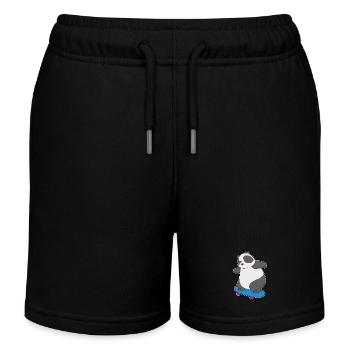 Panda Skater Skateboard - Short de jogging enfant bio Stanley/Stella - noir - Devant