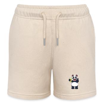 Panda Coffee to go Becher - Kinder Organic Joggingshorts Mini Bolter von Stanley/Stella - Natur - Vorne