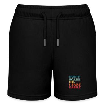 Erschrecke mich nicht, ich furze leicht, furze leicht lustige Sprüche - Kinder Organic Joggingshorts Mini Bolter von Stanley/Stella - Schwarz - Vorne