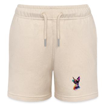 Siamkatze Siam Katze Siamese Cat Siamesen Katzen - Kinder Organic Joggingshorts Mini Bolter von Stanley/Stella - Natur - Vorne
